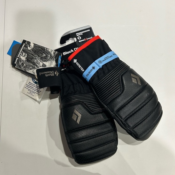 Black Diamond Men's Small Progression Mittens Black NWT Ski Snowboard Waterproof - Picture 1 of 10